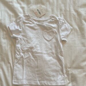 Gymboree White Heart Short Sleeve Tee
